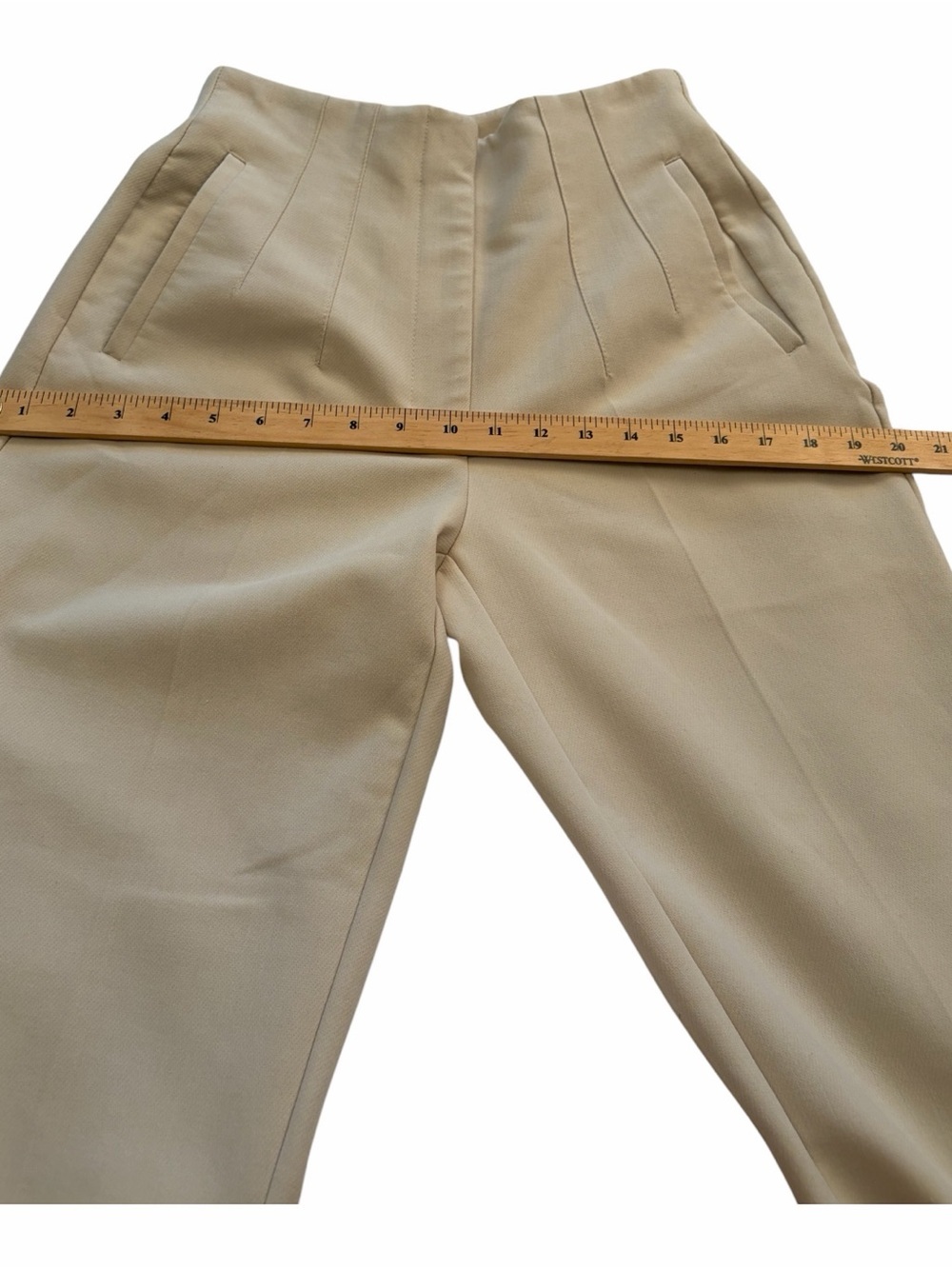 Zara tailored trousers-high-waisted-front pleats-side pockets -Size XS - Picture 3 of 8